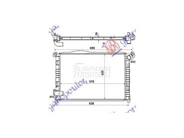 HLADNJAK MOTORA 1.4/1.6CC... za MINI Cooper od 2004. do 2008. god.