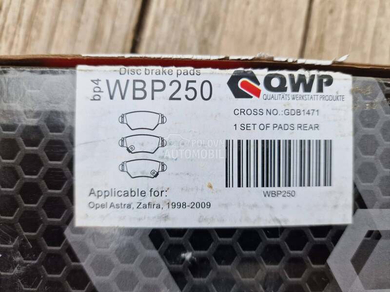 Pločice zadnje za Astru G/Zafi