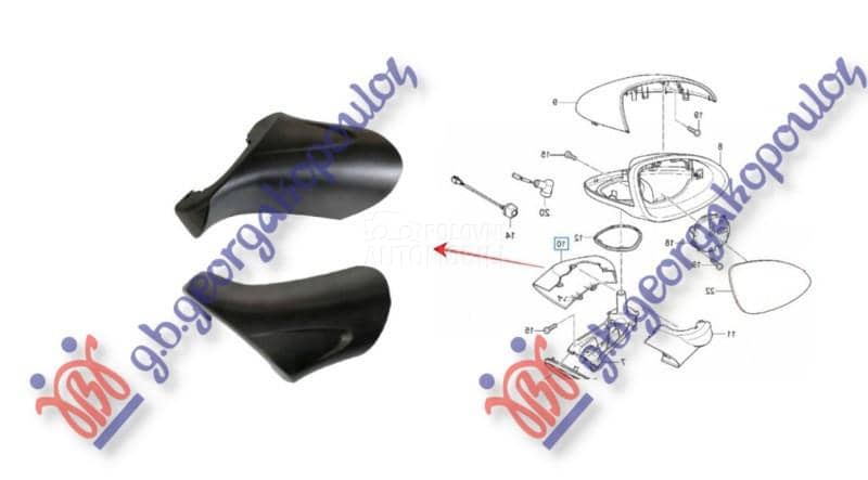 POKLOPAC RETROVIZORA DONJI...