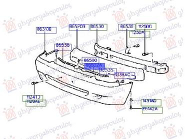 SINA PREDNJEG BRANIKA GORNJA za Hyundai Accent od 1994. do 1997. god.