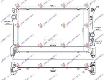 HLADNJAK MOTORA 2.2... za Mercedes Benz V Klasa od 2015. do 2020. god.