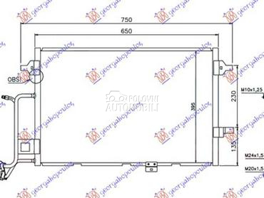 HLADNJAK KLIME 2.5 Tdi... za Audi A6 od 1997. do 2004. god.
