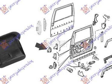 GRANICNIK KLIZNIH VRATA za Peugeot Expert od 2004. do 2007. god.