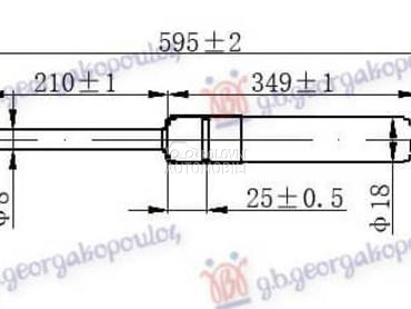 AMORTIZER GEPEK VRATA 500... za Renault Laguna od 1998. do 2000. god.