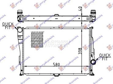 HLADNJAK MOTORA 3.2 i24V... za BMW Serija 3 od 1999. do 2003. god.