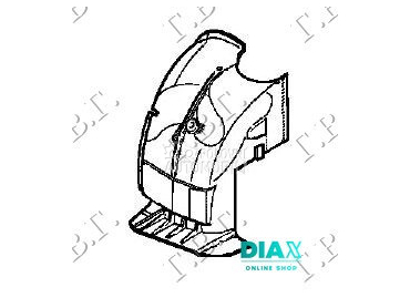 POTKRILO (PREDNJI DEO) PLASTIC za Renault Megane od 1999. do 2002. god.