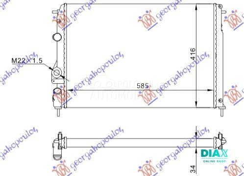 HLADNJAK MOTORA 1.4/1.6/1.8/2.