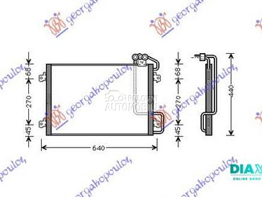 HLADNJAK KLIME (540x385) za Renault Megane od 1999. do 2002. god.