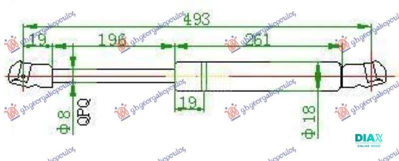 AMORTIZER GEPEK VRATA -00 (492