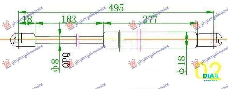 AMORTIZER GEPEK VRATA 00- (492