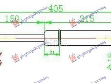 AMORTIZER GEPEK VRATA KARAVAN za Škoda Octavia od 1997. do 2010. god.