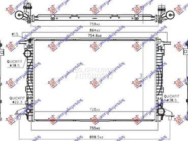HLADNJAK MOTORA 3.0 TDi DIZEL za Audi A6 za 2018. god.