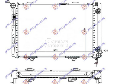 HLADNJAK MOTORA 2.0/2.5 D-TD za Mercedes Benz E Klasa od 1993. do 1995. god.