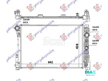 HLADNJAK MOTORA 1.8/2.5/3.0 16 za Mercedes Benz C Klasa od 2007. do 2011. god.