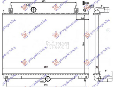 HLADNJAK MOTORA 1.6... za Peugeot 407 od 2004. do 2010. god.