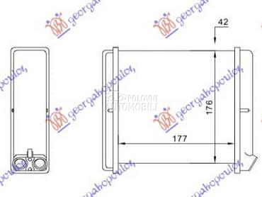 GREJAC KABINE (177x176) za Opel Calibra od 1989. do 1995. god.