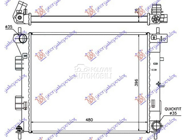 HLADNJAK MOTORA 1.4/1.6... za Hyundai i30 od 2012. do 2014. god.