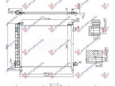 HLADNJAK KLIME 1.2i 12V... za Nissan Micra od 2013. do 2017. god.