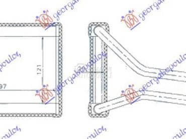 GREJAC KABINE (195x120x20) za Kia Picanto od 2008. do 2011. god.