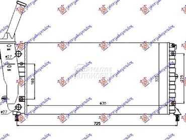 HLADNJAK MOTORA 1.2 8V/16V... za Lancia Ypsilon od 1996. do 2003. god.