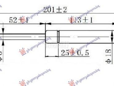 AMORTIZER GEPEK VRATA 250... za Volkswagen Nova Buba od 1998. do 2011. god.