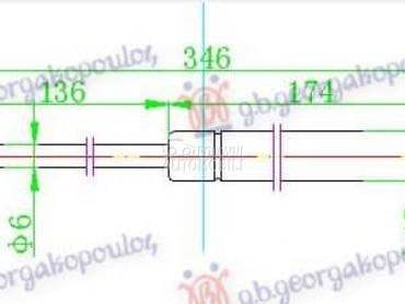 AMORTIZER HAUBE 340 njutna za Jeep Grand Cherokee od 2005. do 2008. god.