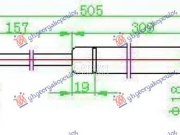 AMORTIZER GEPEK VRATA 770... za Volkswagen Touran od 2007. do 2010. god.