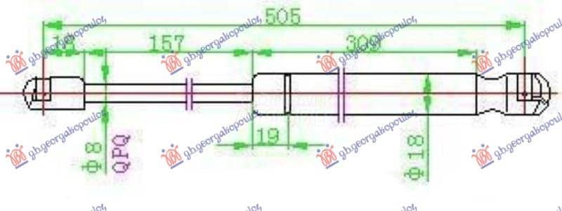 AMORTIZER GEPEK VRATA 770...