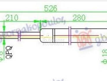 AMORTIZER GEPEK VRATA 350... za Seat Ibiza od 1999. do 2002. god.