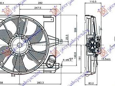 VENTILATOR KOMPLET (1.4/1.6) za Dacia Logan od 2009. do 2012. god.
