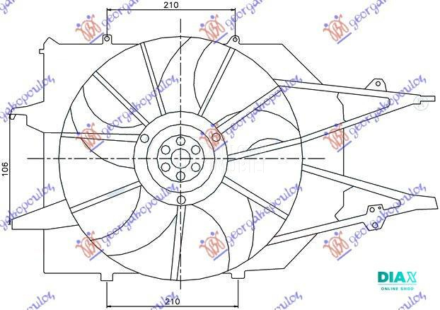 VENTILATOR KOMPLET (BENZIN) (-
