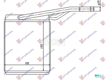 GREJAC KABINE (195x180x32) za Ford Transit Connect od 2010. do 2013. god.