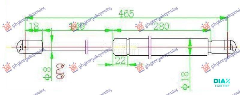 AMORTIZER GEPEK VRATA 3/5 VRAT