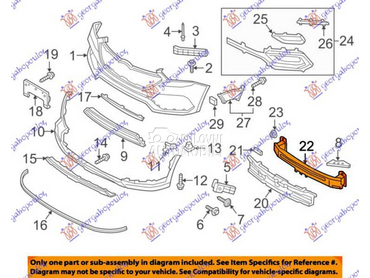 SINA PREDNJEG BRANIKA za Hyundai Santa Fe od 2016. do 2018. god.