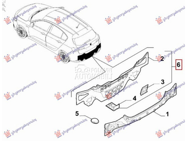 ZADNJI VEZNI LIM za Fiat Tipo od 2016. do 2021. god.