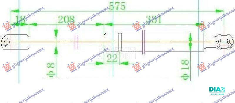 AMORTIZER GEPEK VRATA (577L-53