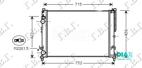 HLADNJAK MOTORA 1.6/2.0 / 1.9