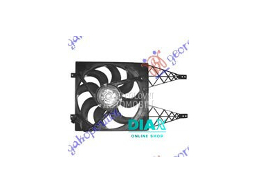 VENTILATOR KOMPLET (BENZIN/DIZ za Volkswagen Cross Polo od 2005. do 2009. god.