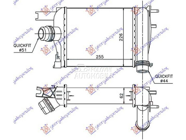 HLADNJAK INTERKULERA 1.5... za Dacia Duster od 2017. do 2022. god.