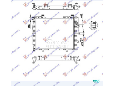 HLADNJAK MOTORA 2.0/2.3 KOMPRE za Mercedes Benz CLK Klasa od 1997. do 2002. god.
