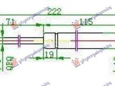 AMORTIZER GEPEK VRATA (CABRIO) za Mercedes Benz CLK Klasa od 1997. do 2002. god.