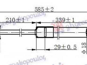 AMORTIZER HAUBE 290 njutna... za Mercedes Benz C Klasa od 2000. do 2003. god.