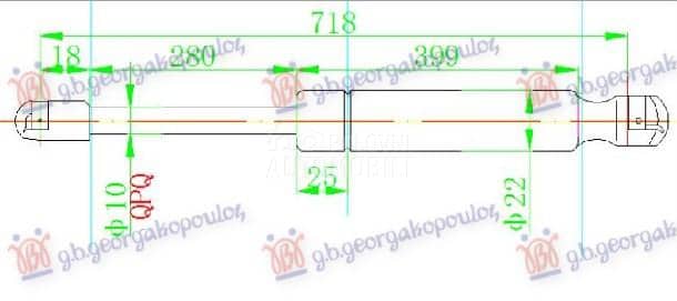 AMORTIZER GEPEK VRATA 870...