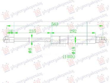 AMORTIZER GEPEK VRATA 580... za Citroen Berlingo od 2015. do 2019. god.