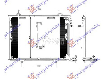 HLADNJAK KLIME za Mercedes Benz C Klasa od 1993. do 1999. god.