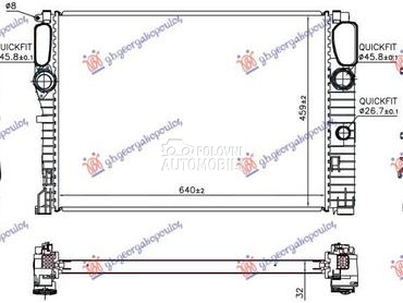 HLADNJAK MOTORA 3.0 DIZEL - 5. za Mercedes Benz CLS Klasa od 2008. do 2010. god.