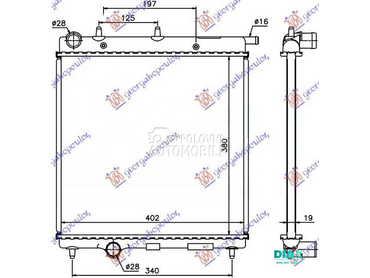 HLADNJAK MOTORA 1.4 BENZIN (AU za Peugeot 1007 od 2005. do 2009. god.