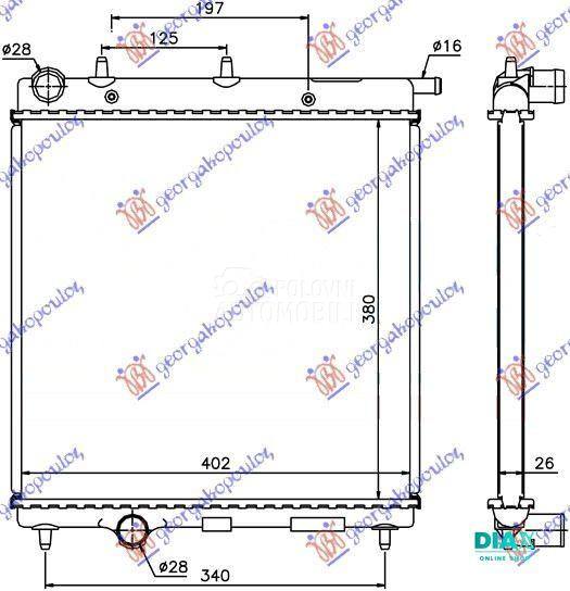 HLADNJAK MOTORA 1.4/1.6 HDI DI