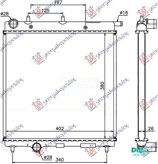 HLADNJAK MOTORA 1.4/1.6 HDI DI