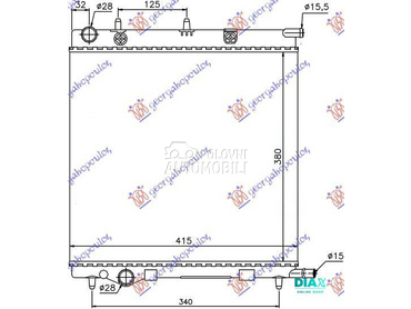 HLADNJAK MOTORA 1.1/1.4/1.6 BE za Citroen C2 od 2008. do 2010. god.